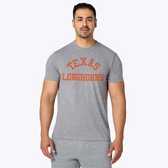 Unisex Homage Gray Texas Longhorns Arch Wordmark Classic Tri-Blend T-Shirt