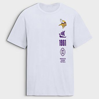 Men's Fanatics White Minnesota Vikings Breaking Tackles Legacy Cotton T-Shirt