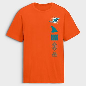 Men's Fanatics Orange Miami Dolphins Breaking Tackles Legacy Cotton T-Shirt
