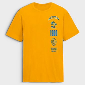 Men's Fanatics Gold Los Angeles Chargers Breaking Tackles Legacy Cotton T-Shirt
