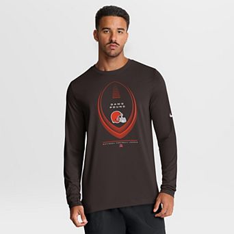 Men's Nike Brown Cleveland Browns Legend Icon Dri-FIT Long Sleeve T-Shirt