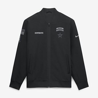 Men's Nike Black Dallas Cowboys 2026 Salute to Service Sideline Full-Zip Bomber Jacket