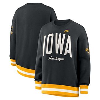 Women's Nike Black Iowa Hawkeyes Oversized Legacy Arch Phoenix Sweatshirt