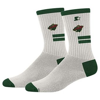 Unisex Starter Cream Minnesota Wild Premiere Cushioned Crew Socks