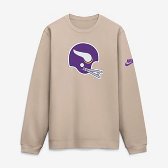 Men's Nike Sand Minnesota Vikings I-Formation Rewind Club Crew Sweatshirt