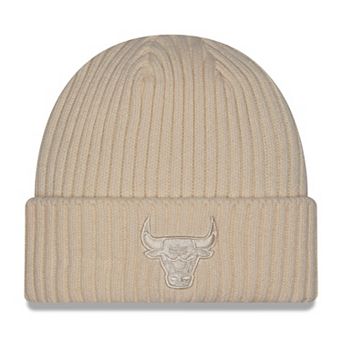Men's New Era Cream Chicago Bulls Color Pack Cuffed Knit Hat