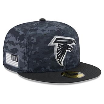 Men's New Era Black Atlanta Falcons 2026 Salute To Service 59FIFTY Fitted Hat