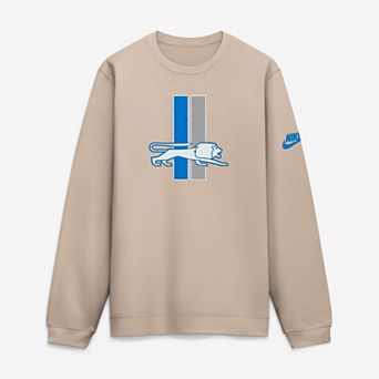 Men's Nike Sand Detroit Lions I-Formation Rewind Club Crew Sweatshirt