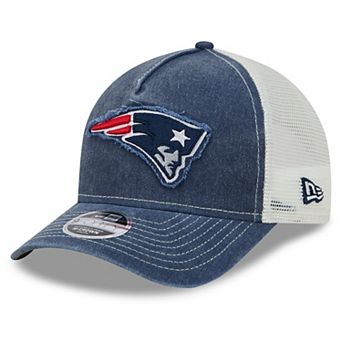 Youth New Era Navy New England Patriots Fan 9FORTY A-Frame Trucker Adjustable Hat
