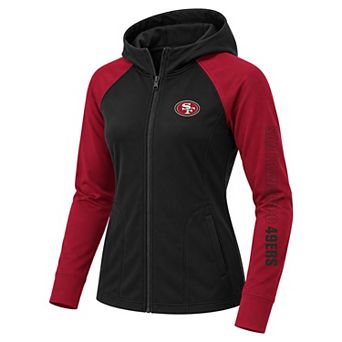 Women's Fanatics Black San Francisco 49ers Plus Size Cornerback Blitz Full-Zip Hoodie