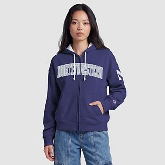 Women's Champion Purple Northwestern Wildcats Arch Full-Zip Fleece Hoodie