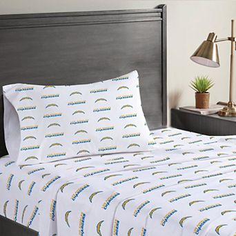 Pegasus Los Angeles Chargers Three-Piece Twin Sheet Set