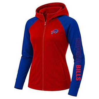 Women's Fanatics Red/Royal Buffalo Bills Plus Size Cornerback Blitz Full-Zip Hoodie