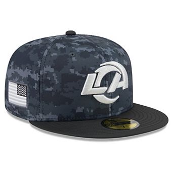 Men's New Era Black Los Angeles Rams 2026 Salute To Service 59FIFTY Fitted Hat