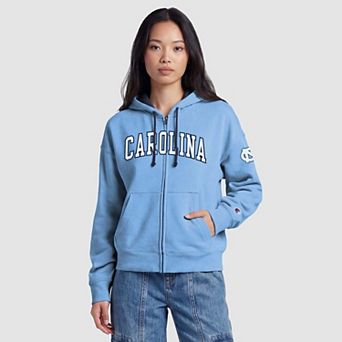 Women's Champion Carolina Blue North Carolina Tar Heels Arch Full-Zip Fleece Hoodie