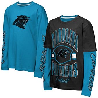 Youth Outerstuff Black/Blue Carolina Panthers Motion Combo Set