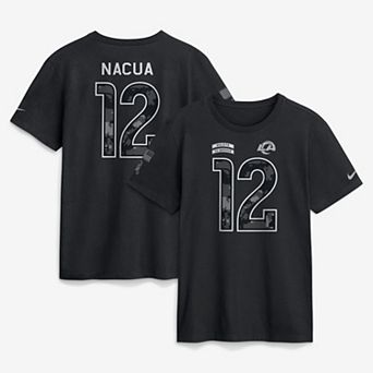 Men's Nike Puka Nacua Black Los Angeles Rams 2026 Salute to Service Name & Number T-Shirt