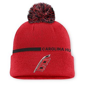 Men's Fanatics Red Carolina Hurricanes Authentic Pro Alternate Cuffed Knit Hat with Pom