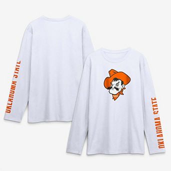 Men's Logo Athletic White Oklahoma State Cowboys Primary Logo Long Sleeve T-Shirt
