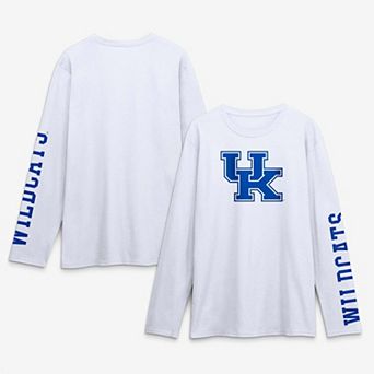 Men's Logo Athletic White Kentucky Wildcats Primary Logo Long Sleeve T-Shirt