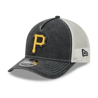 Men's New Era Black Pittsburgh Pirates Fan 9FORTY A-Frame Trucker Adjustable Hat