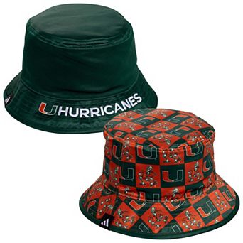 Men's adidas Green Miami Hurricanes Reversible Bucket Hat