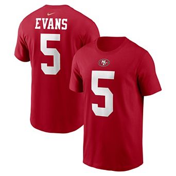 Men's Nike Mike Evans Scarlet San Francisco 49ers Name & Number T-Shirt