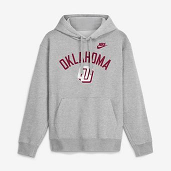 Men's Nike Heather Gray Oklahoma Sooners Legacy Arch Club Hoodie
