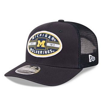 Unisex New Era Navy Michigan Wolverines Inline Patch 9SEVENTY Trucker Adjustable Hat