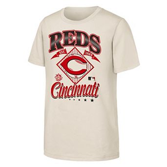 Youth Outerstuff Natural Cincinnati Reds Triple Hit T-Shirt