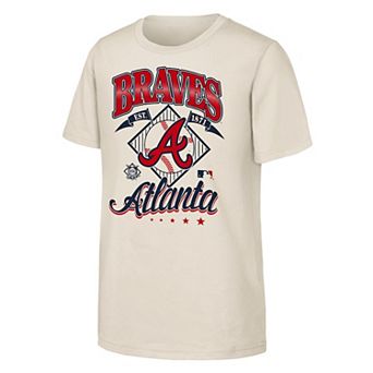 Youth Outerstuff Natural Atlanta Braves Triple Hit T-Shirt
