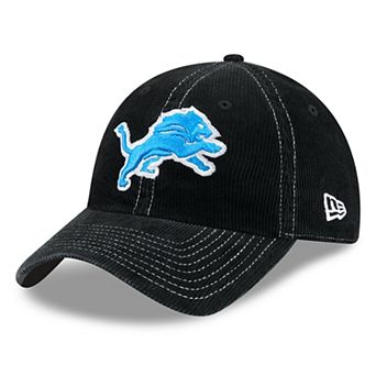 Men's New Era Black Detroit Lions Corduroy Casual Classic Adjustable Hat