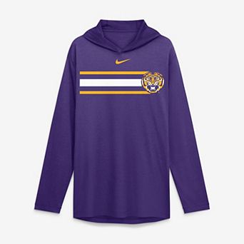 Men's Nike Purple LSU Tigers Primetime Pattern Tri-Blend Dri-FIT Long Sleeve Hooded T-Shirt