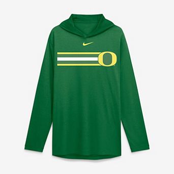 Men's Nike Green Oregon Ducks Primetime Pattern Tri-Blend Dri-FIT Long Sleeve Hooded T-Shirt
