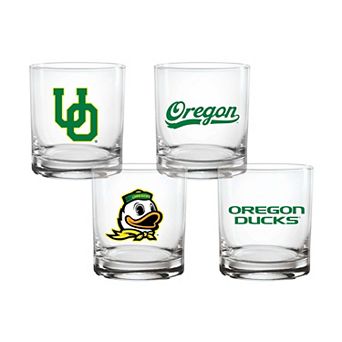 Indigo Falls Oregon Ducks Core 4-Pack Collectors Rocks Glass Set