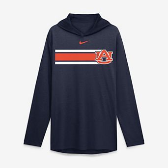 Men's Nike Navy Auburn Tigers Primetime Pattern Tri-Blend Dri-FIT Long Sleeve Hooded T-Shirt