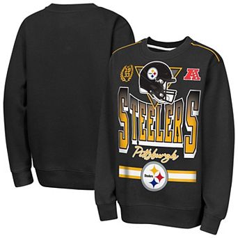 Youth Outerstuff Black Pittsburgh Steelers Run & Gun Fleece Sweatshirt