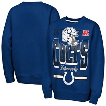 Youth Outerstuff Royal Indianapolis Colts Run & Gun Fleece Sweatshirt