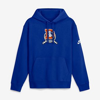 Men's Nike Royal Denver Broncos Short Pass Rewind Club Fleece Hoodie