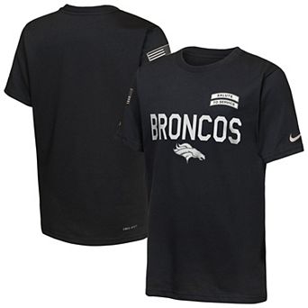 Youth Nike Black Denver Broncos 2026 Salute to Service Sideline Dri-FIT T-Shirt