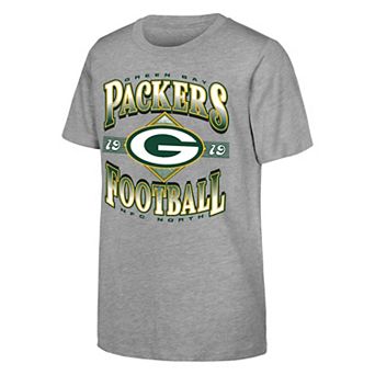Youth Outerstuff Heather Gray Green Bay Packers NFL Of Days Past T-Shirt