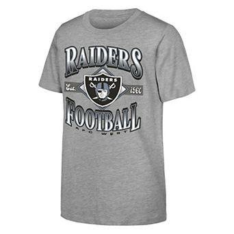 Youth Outerstuff Heather Gray Las Vegas Raiders NFL Of Days Past T-Shirt