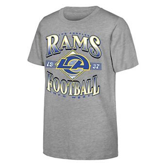 Youth Outerstuff Heather Gray Los Angeles Rams NFL Of Days Past T-Shirt