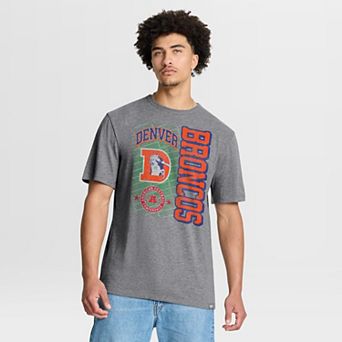 Men's Fanatics Heather Gray Denver Broncos Tribute Direct Handoff Tri-Blend T-Shirt