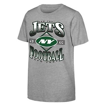 Youth Outerstuff Heather Gray New York Jets NFL Of Days Past T-Shirt