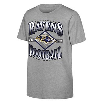 Youth Outerstuff Heather Gray Baltimore Ravens NFL Of Days Past T-Shirt