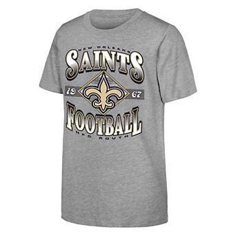 Youth Outerstuff Heather Gray New Orleans Saints NFL Of Days Past T-Shirt