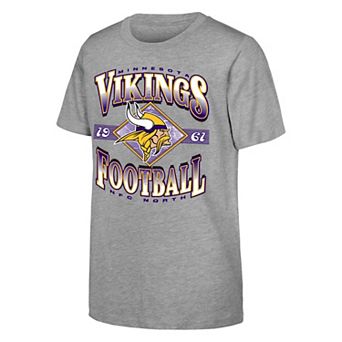 Youth Outerstuff Heather Gray Minnesota Vikings NFL Of Days Past T-Shirt