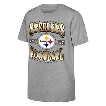 Youth Outerstuff Heather Gray Pittsburgh Steelers NFL Of Days Past T-Shirt