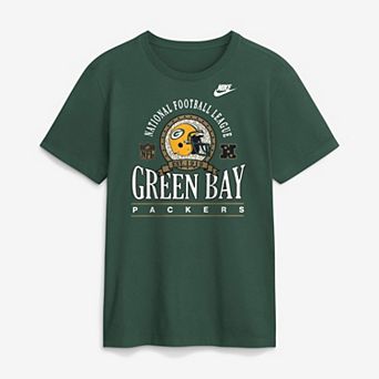 Men's Nike Green Green Bay Packers Rewind Team Spirit Essential Cotton T-Shirt